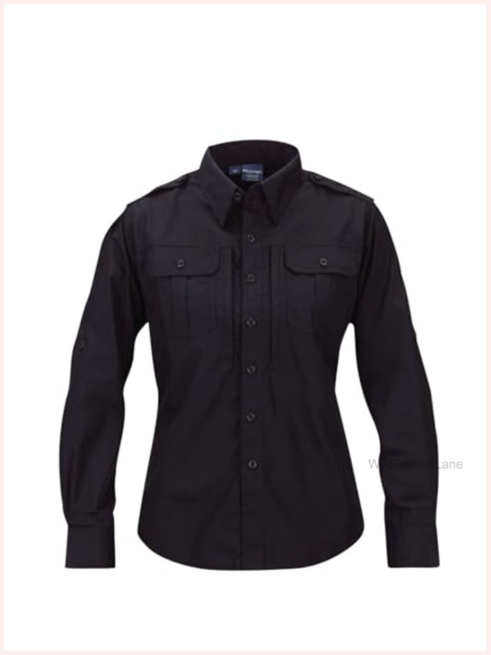 Womens Long Sleeve Tactical Shirt Button Down Collared Work Top